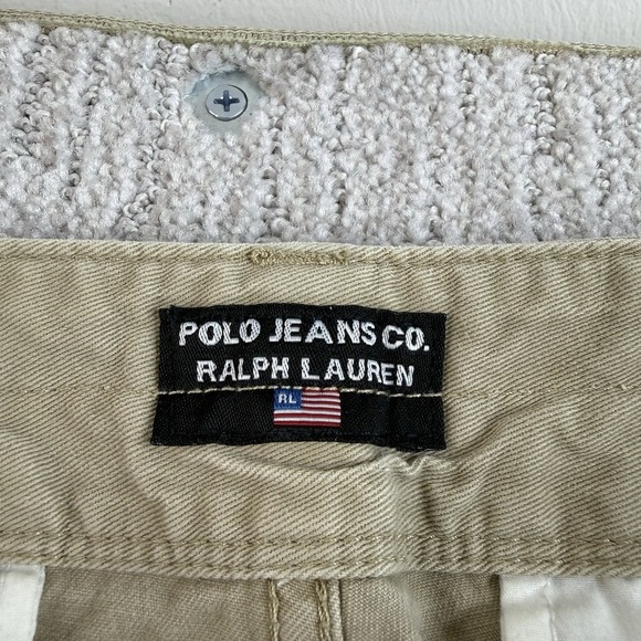 VTG Polo Jeans Co Ralph Lauren Cargo Pants Mens 38x34 Khaki Military Surplus - Picture 7 of 13